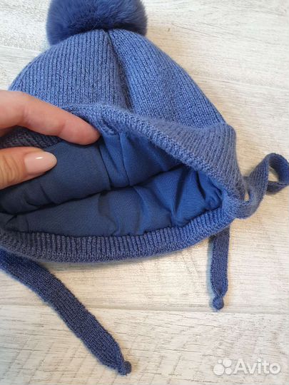 Шапка для мальчика зимняя 46-48, новая