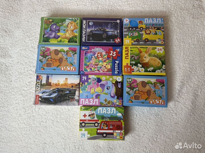 Пазлы детские. Разные. Новые