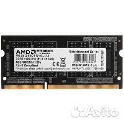 DDR3L для Ноутбука 4Gb Оперативная sodimm AMD