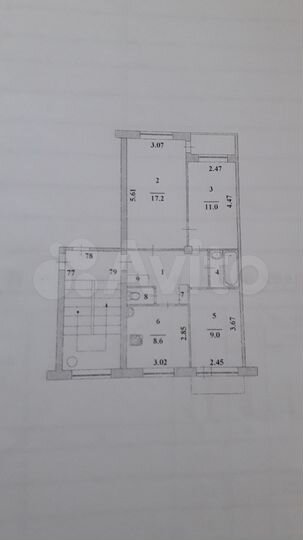 3-к. квартира, 58,1 м², 4/5 эт.