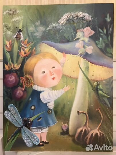 Алиса в стране чудес. Картина маслом