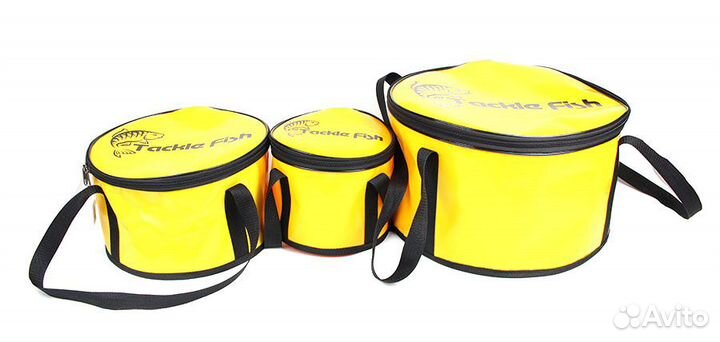 Ведро для прикормки мягкое с крышкой (бубен) d40 с