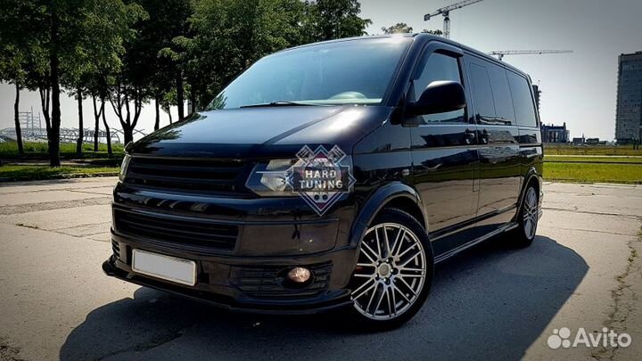 Накладка на передний бампер VW T5 (рестайлинг)