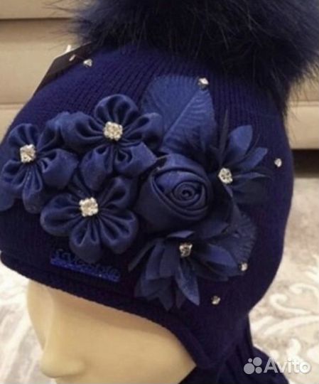 Комплект шапка и манишка 1-3 года