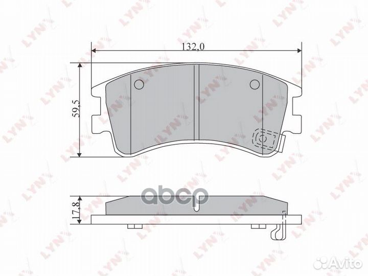 Колодки тормозные дисковые перед BD5112 LYN