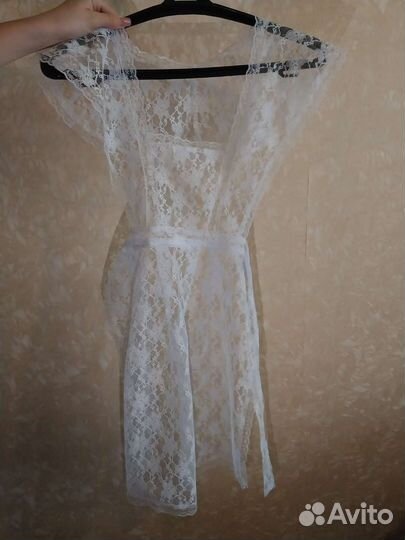 Белый школьный фартук