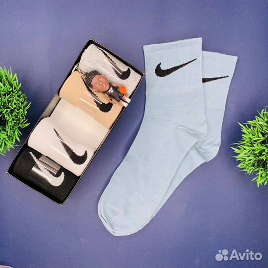 Набор цветных носков Nike (5 пар) в коробке