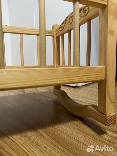 Кроватка кукольная деревянная