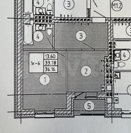 1-к. квартира, 35,1 м², 2/5 эт.