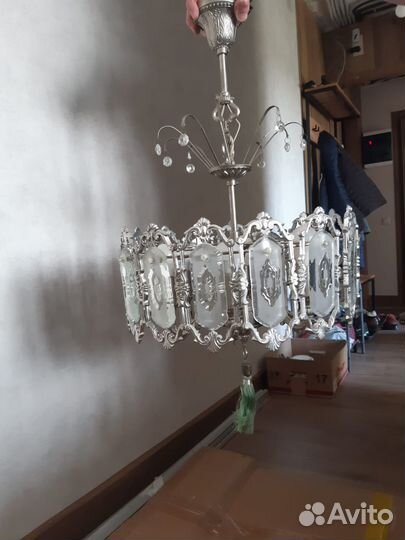 Люстра потолочная бу хрустальная