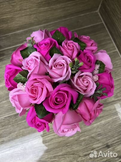 Букет из мыльных роз
