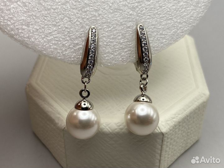 Серьги с жемчугом(иск) 