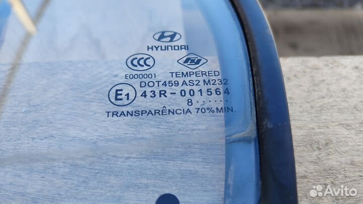 Hyundai accent стекло заднее левое