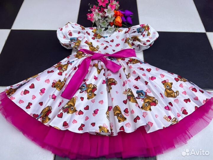 Пышное нарядное платье для девочки 30-36
