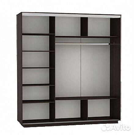 Шкаф-купе, 3 дверный, зеркальный. Рассрочка