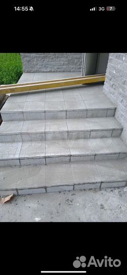 Укладка тротуарной плитки брусчатки