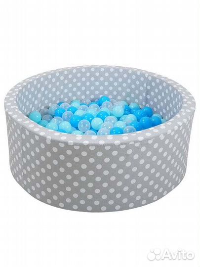 Сухие бассейны Bällebad Soft White Dots Grau