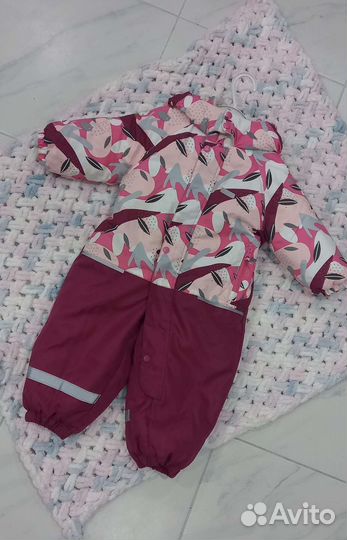 Зимний комбинезон для девочки 80-86 р