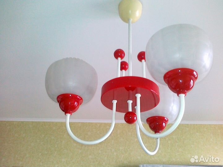 Потолочный 3-х рожковый светильник СССР