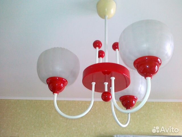 Потолочный 3-х рожковый светильник СССР