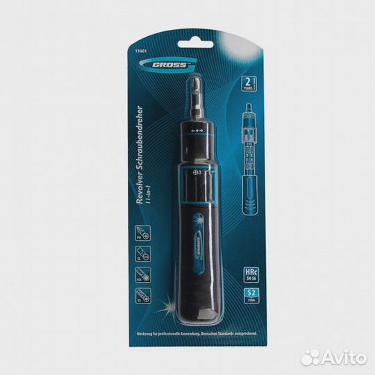 Отвертка реверсивная с револьверным механизмом, 11