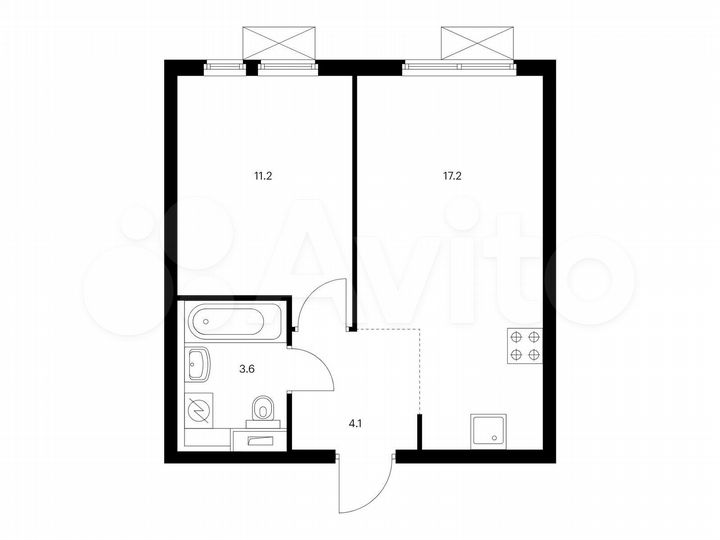 1-к. квартира, 36,1 м², 6/33 эт.