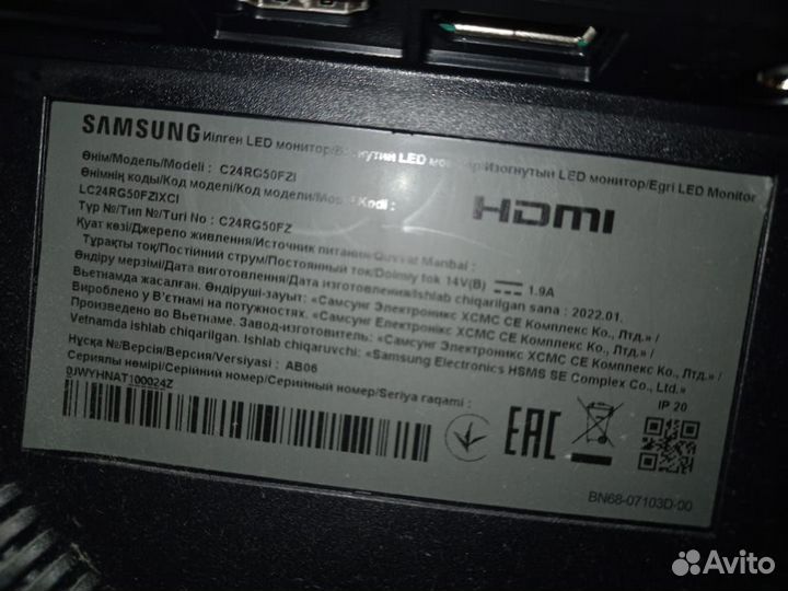 Монитор Samsung на запчасти