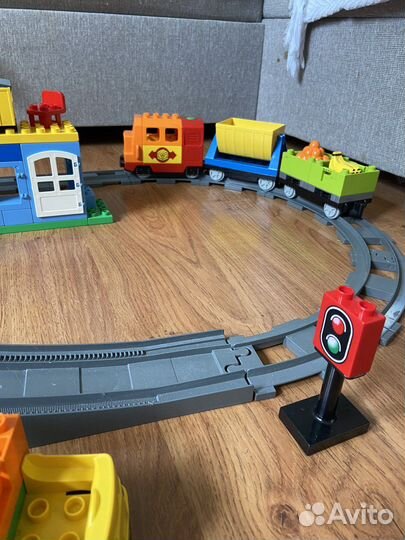 Конструктор Lego duplo железная дорога+дополнение