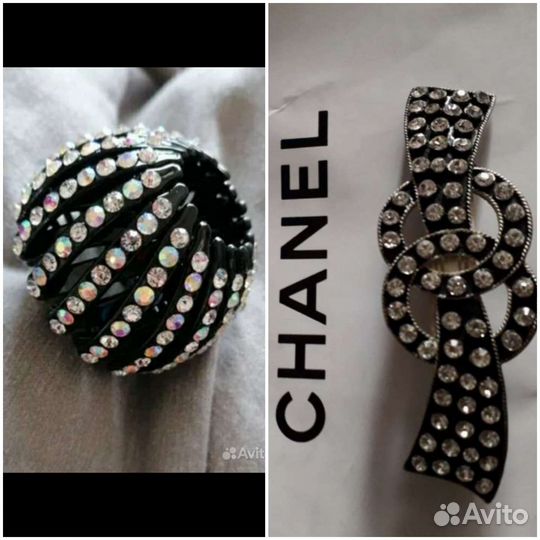 Заколка,зажим для волос со стразами винтаж,крабы