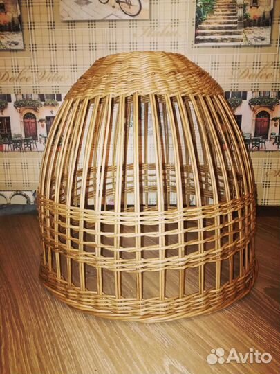 Абажур из эко-лозы 35*35 ручной работы