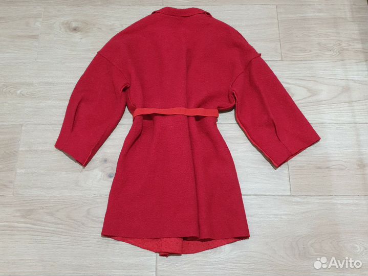 Кардиган женский красный тёплый