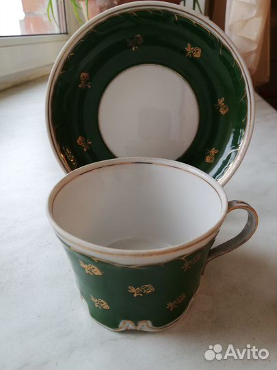 Чайные пары,лимож.Набор 6 шт.антиквариат