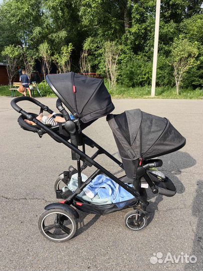 Коляска для погодок/ двойни phil and teds