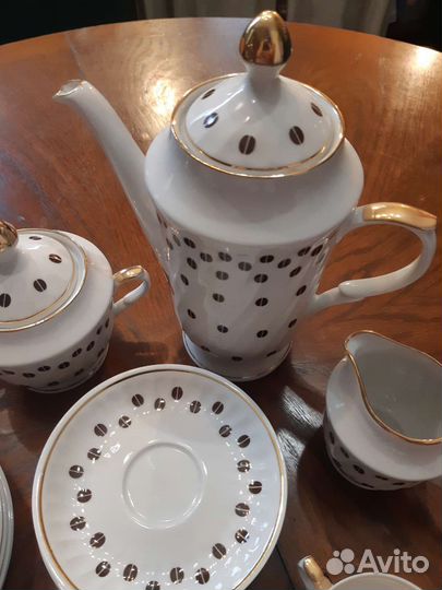 Кофейный сервиз рижский фарфоровый завод