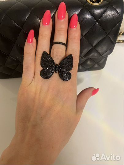 Трендовое Кольцо бабочка на палец