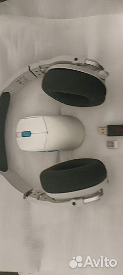 Радиокональные наушники+мишь