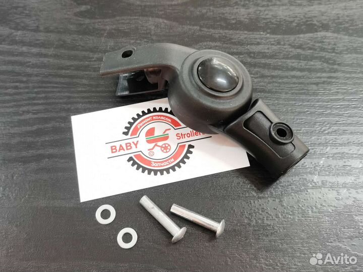 Шарнир подножки для коляски левый чёрный