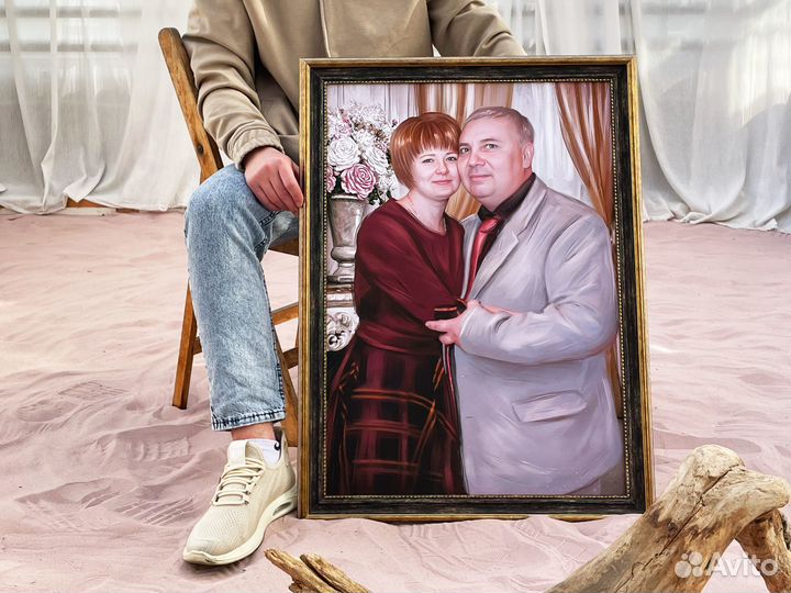 Портрет по фото, печать на холсте