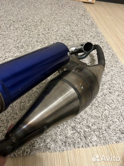 Тюнинг глушитель саксафон на suzuki lets 2