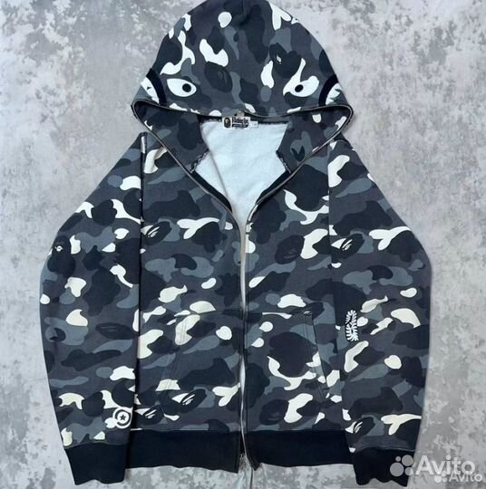 Зип худи Bape Shark Ponr оригинал