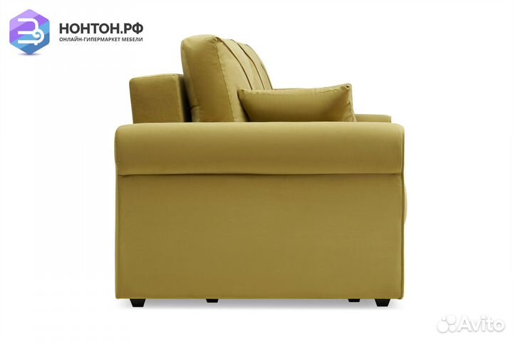 Диван еврокнижка Лира 3-х местный горчичный