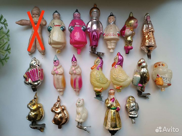 Елочные игрушки СССР на прищепке