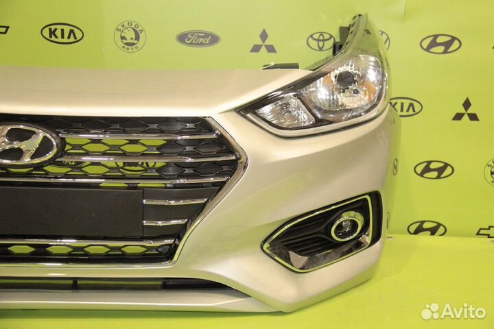 Бампер Бежевый в сборе Hyundai Solaris 17 - 20