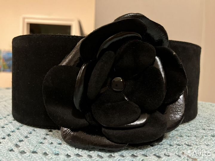 Пояс, ремень замшевый натуральный, ручной работы