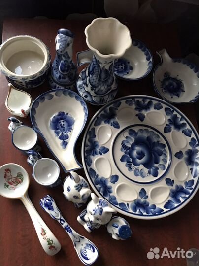 Фарфоровая посуда Гжель,все по 280