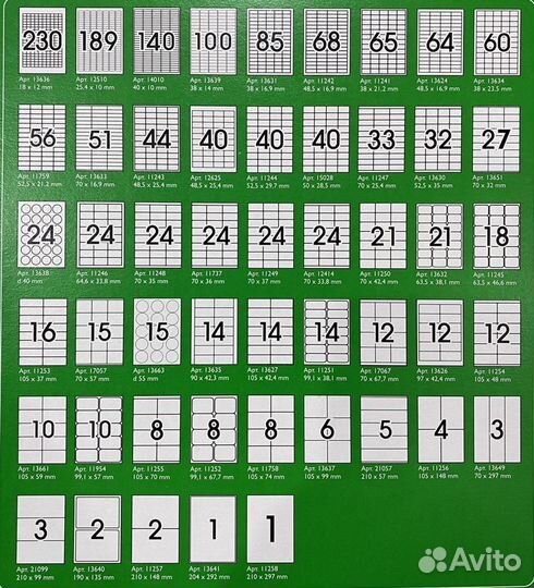 Самоклеящиеся этикетки А4