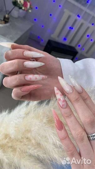 Маникюр на дому наращивание ногтей