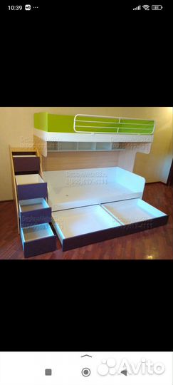 Двухъярусная кровать бу без матрасов