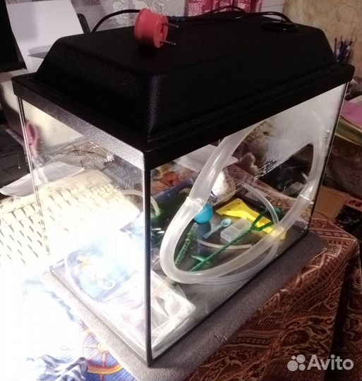 Аквариум 35л с крышкой, подсветкой, фильтром и пр