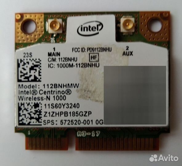 Wi-Fi модуль Intel Centrino Wireless-N 1000